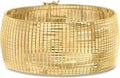 Ross-Simons Italian 18kt Gold Over Sterling Diamond-Cut and Polished Omega Bracelet